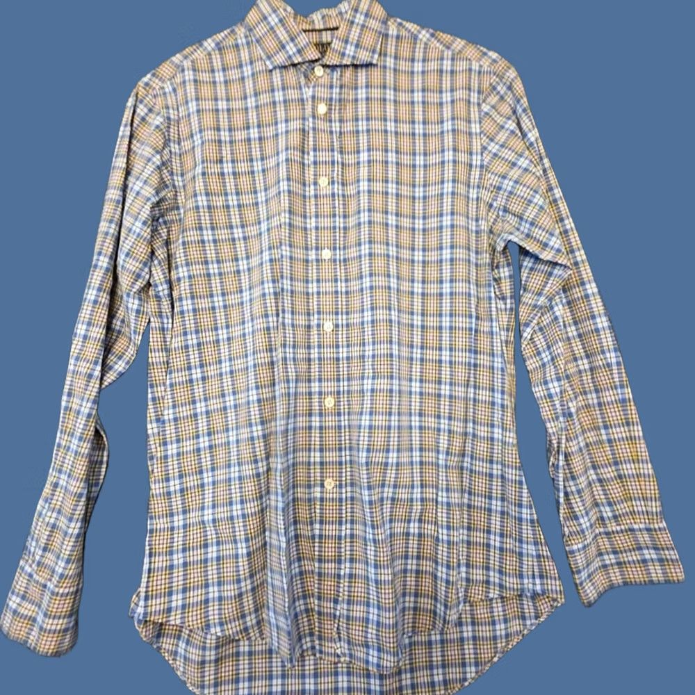 Polo Ralph Lauren Polo Ralph Lauren Shirt Mens Medium Blue Plaid Cotton Button Down Long Sleeve Size US M / EU 48-50 / 2 - 1 Thumbnail