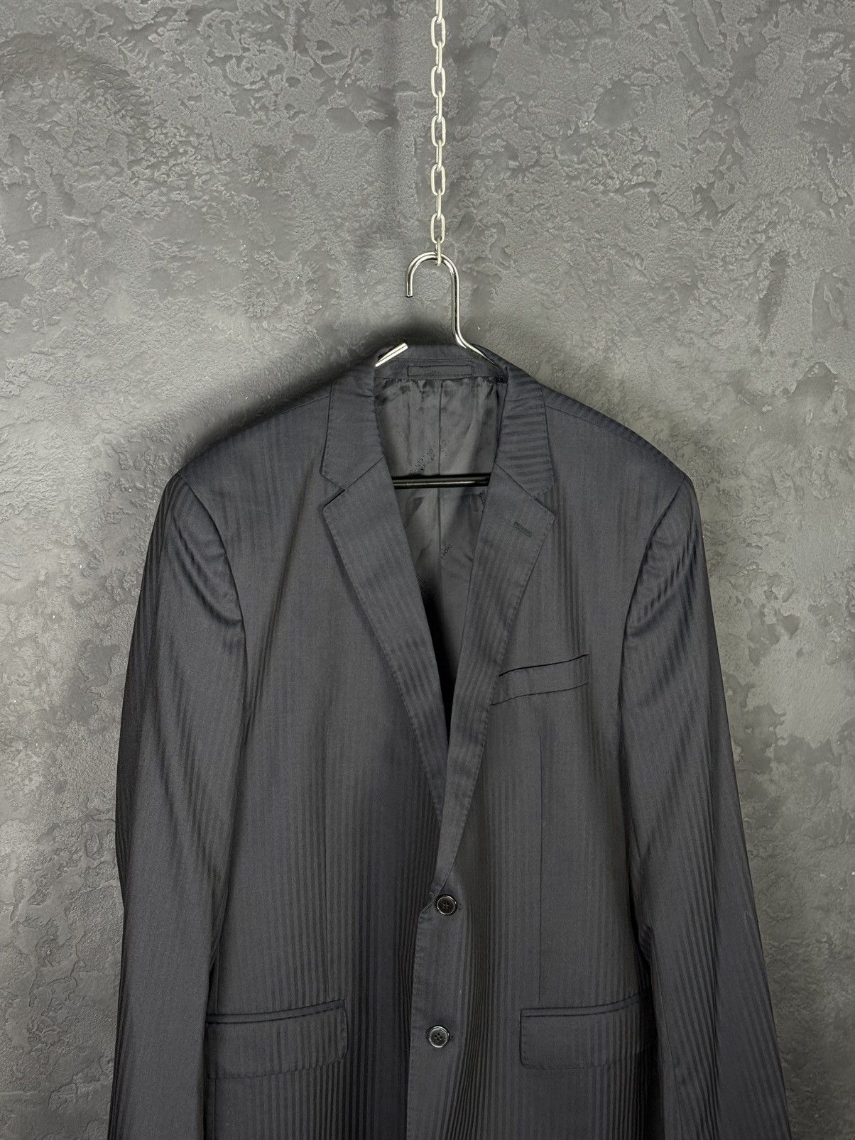 Versace Versace Collection Classic Pinstripe Wool-Silk Suit / EU 58 Size 46R - 3 Thumbnail