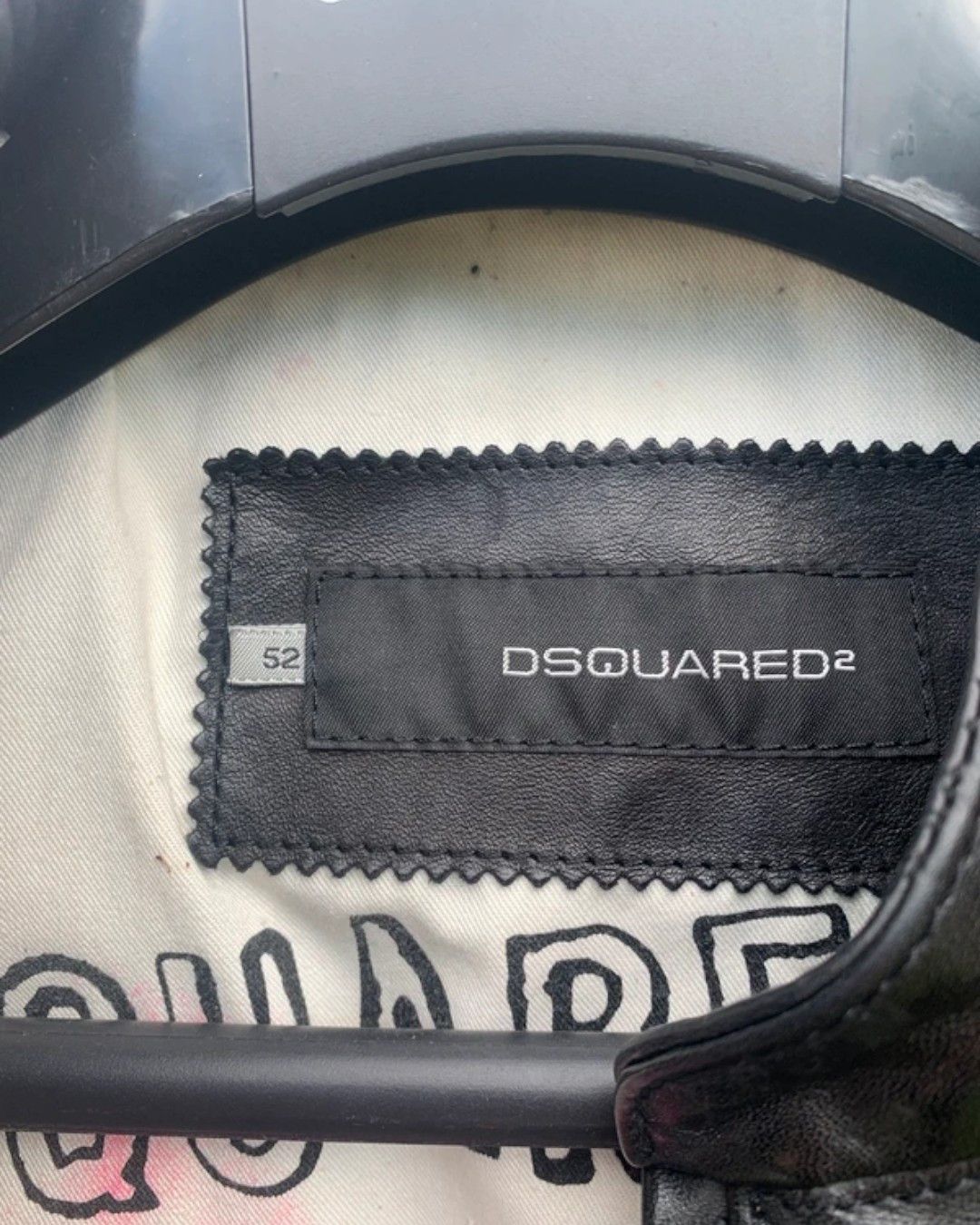 Dsquared2 UNLEASHED DOGS LEATHER BIKER BOMBER JACKET Size US L / EU 52-54 / 3 - 3 Thumbnail