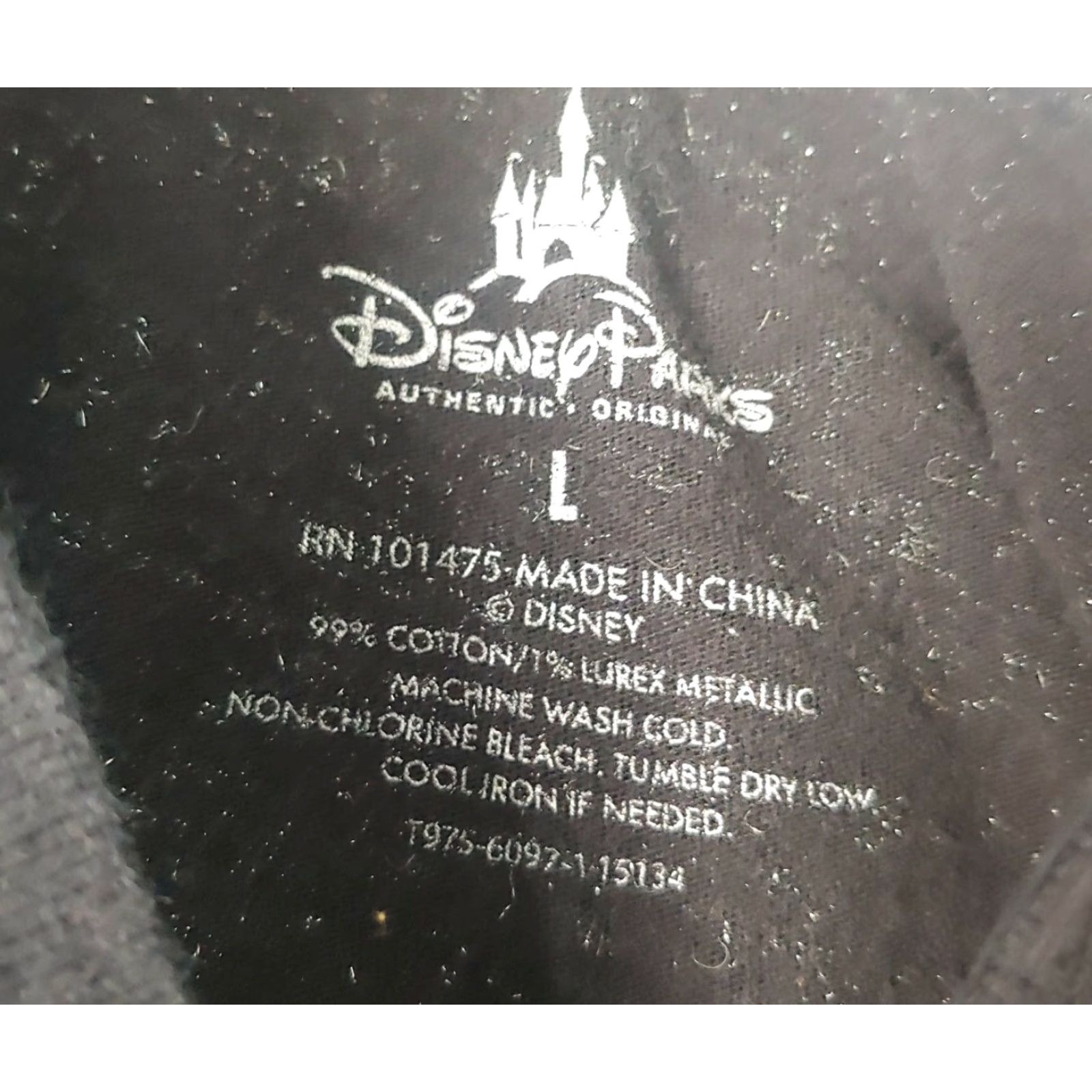 Disney Disney Parks T-Shirt Woman L Black Mickey Mouse Minnie Silver Glitter Cap Sleeve Casual 99% Cotton 1% Lurex Regular Womens Size L / US 10 / IT 46 - 4 Thumbnail
