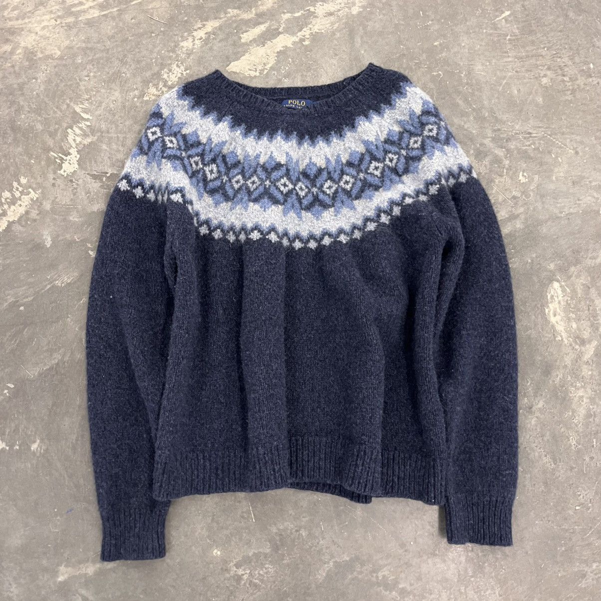 Polo Ralph Lauren × RRL Ralph Lauren × Vintage Polo by Ralph Lauren Snowflake Sweater wool knitted Medium Size M / US 6-8 / IT 42-44 - 6 Thumbnail