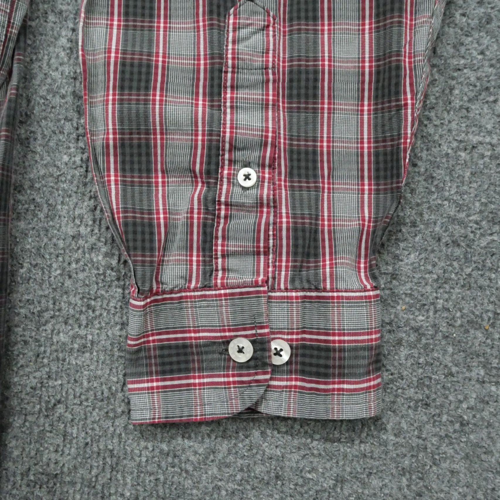 Vintage VINTAGE Rowm Shirt Mens 3XT 3XL Tall Button-Down Cotton Plaid Grey Red Casual Size US XXL / EU 58 / 5 - 4 Thumbnail