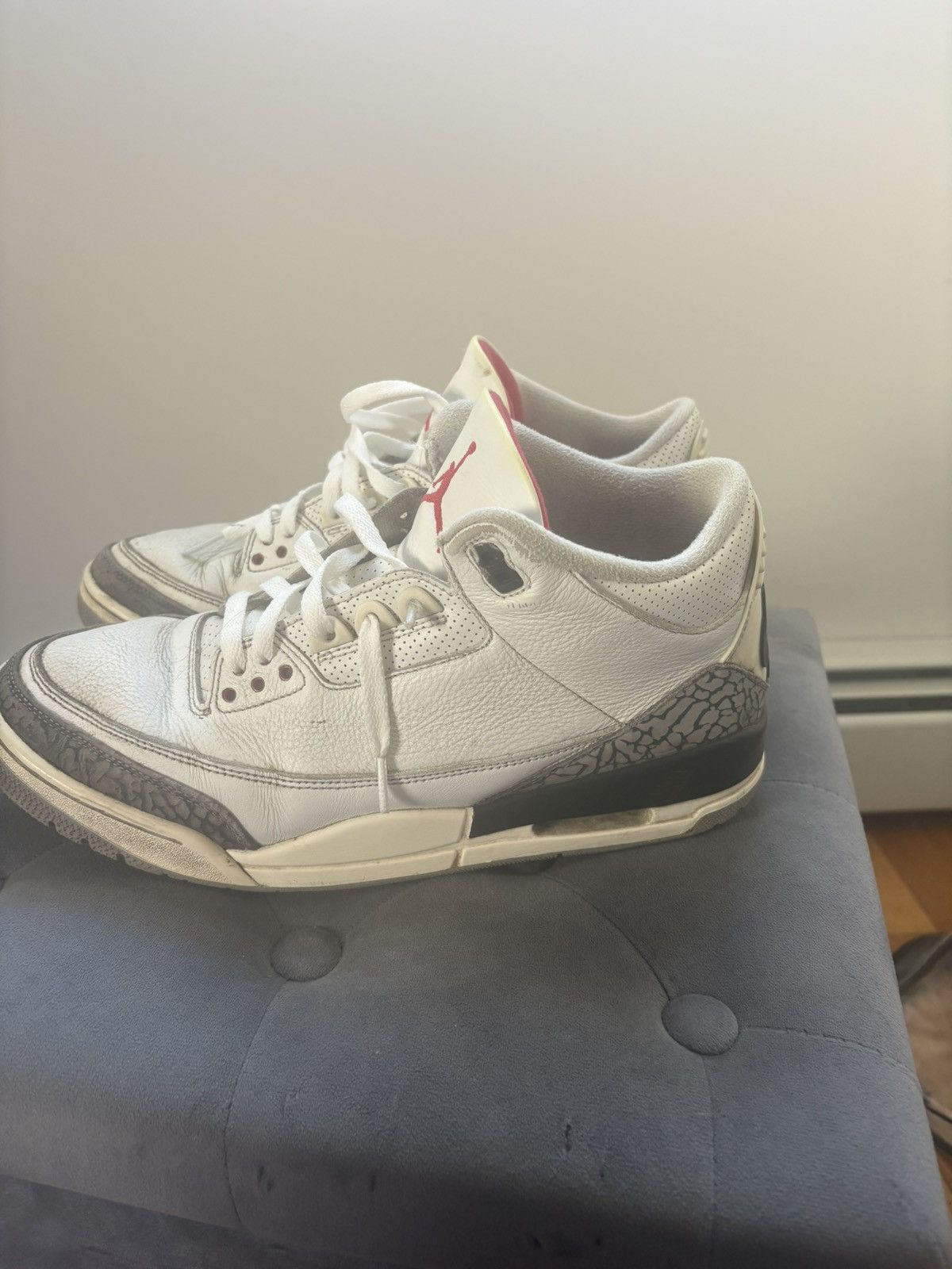 Jordan Brand Air Jordan 3 Retro White Cement Reimagined Size US 11.5 / EU 44-45 - 2 Thumbnail