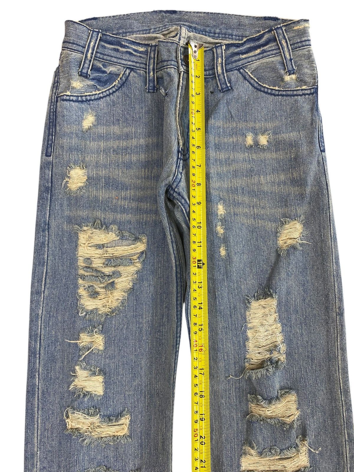 Japanese Brand Japanese Brand Acid Blue Wash Style Distressed Jeans Size US 27 - 6 Thumbnail