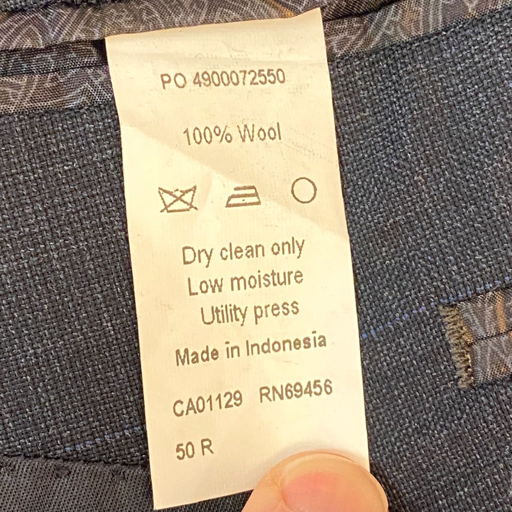 Ralph Lauren Lauren Ralph Lauren Blazer Mens 50R Gray Blue Windowpane Plaid Wool Sport Jacket Size 50R - 4 Thumbnail