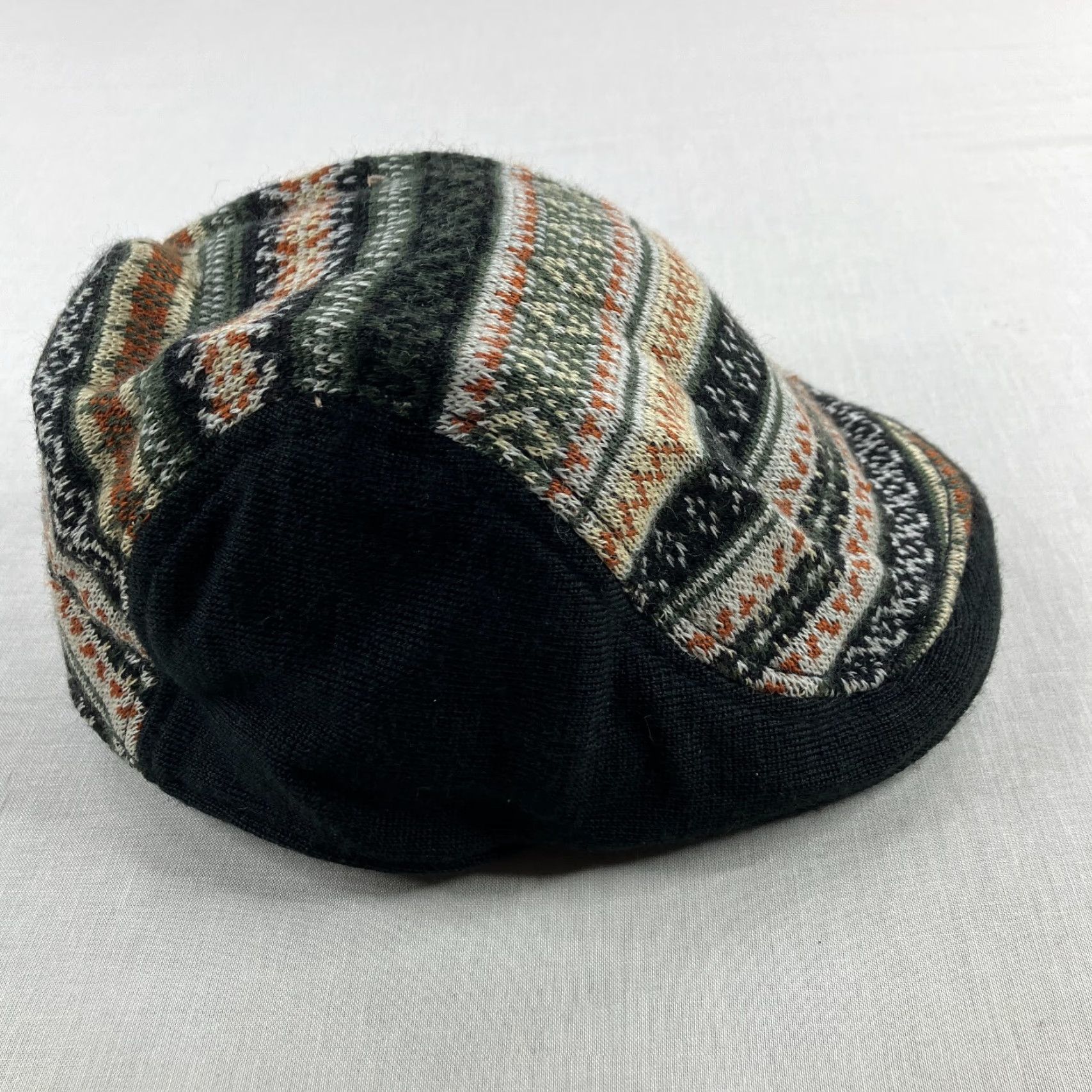 Vintage Woolrich Hat Mens Medium Red Fair Isle Wool Blend Beret News Boy Newsie Gatsby Cap Size ONE SIZE - 3 Thumbnail