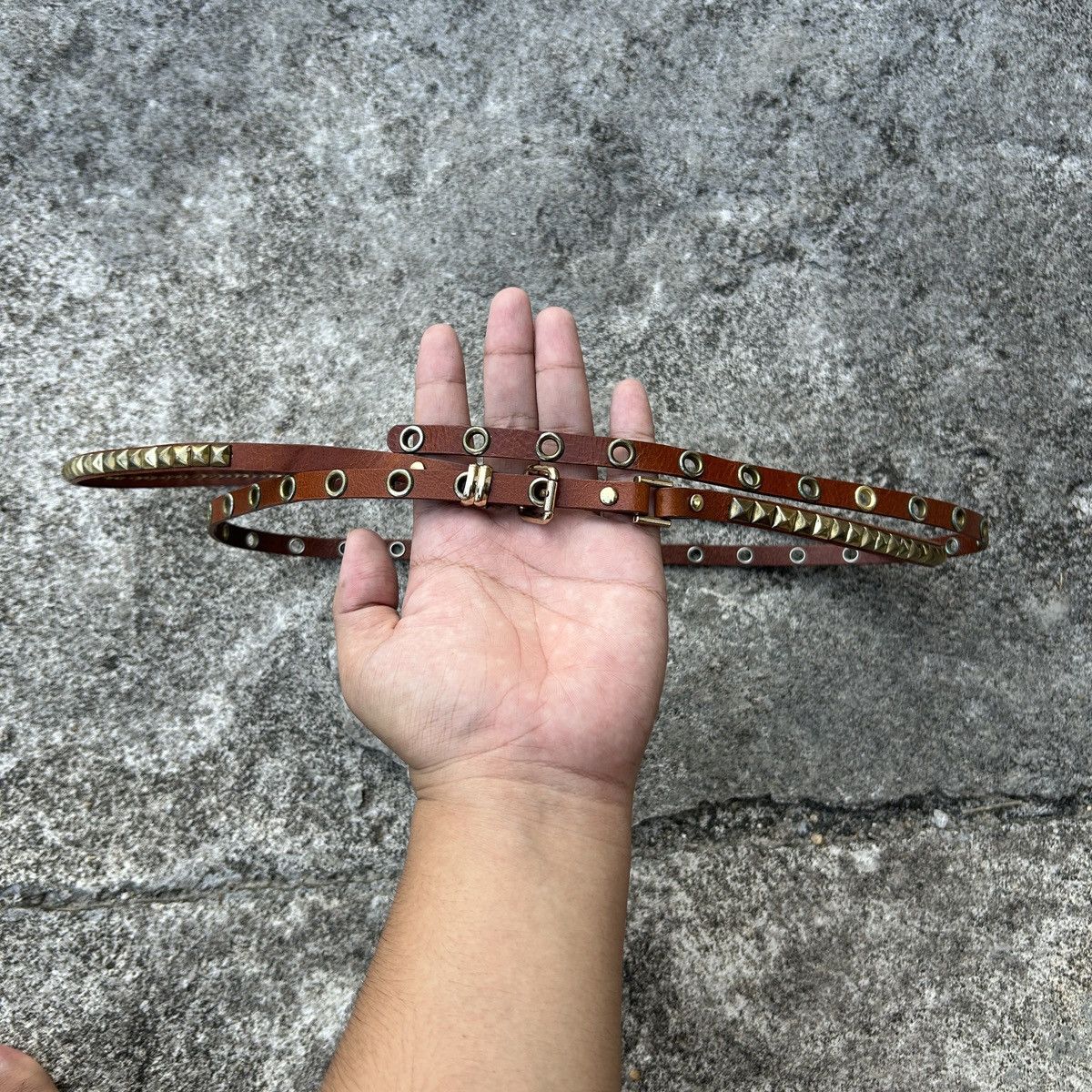 Vintage Vintage leather belt Size ONE SIZE - 5 Thumbnail