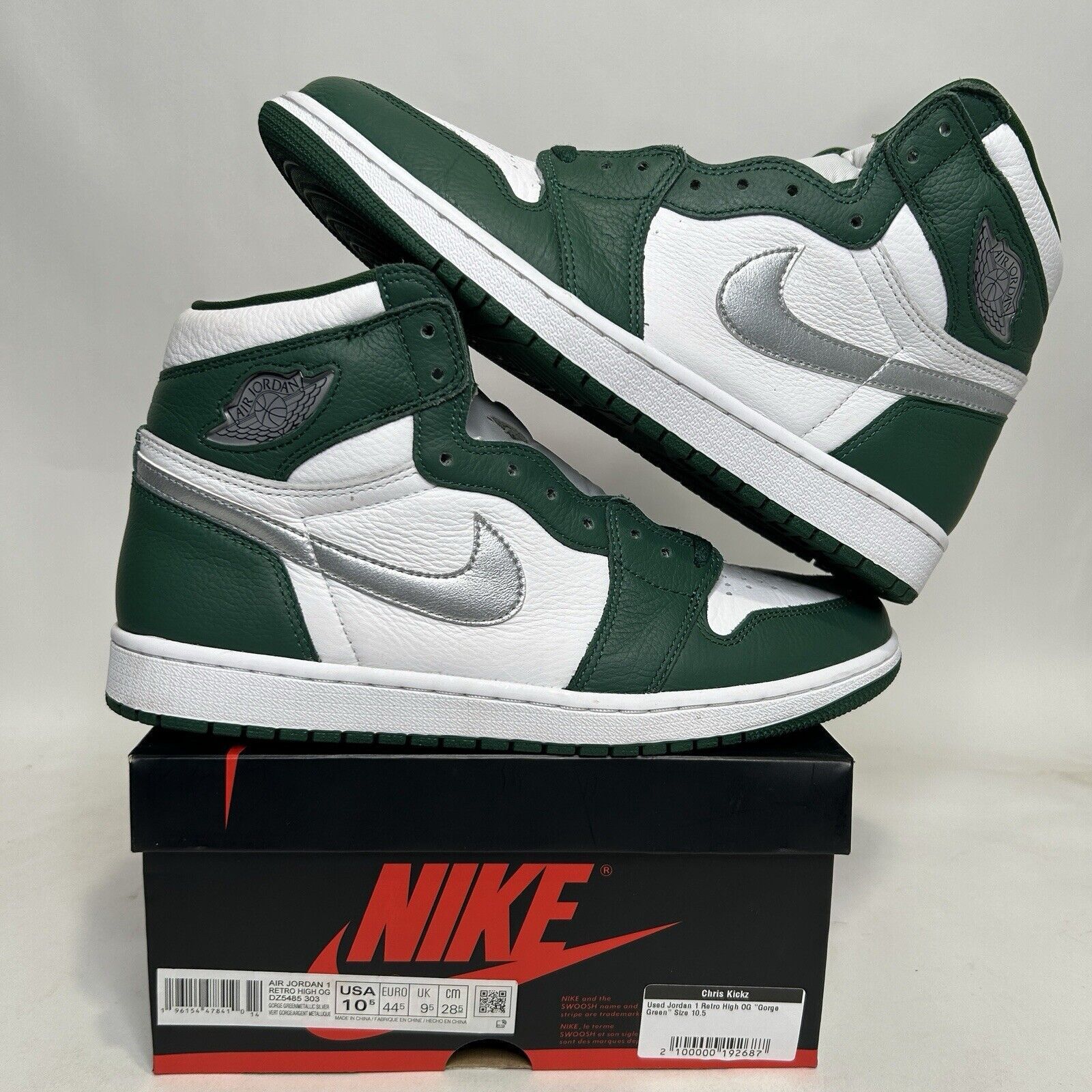 Nike Nike Air Jordan 1 Retro High OG “Gorge Green” 2024 Size US 10.5 / EU 43-44 - 1 Thumbnail