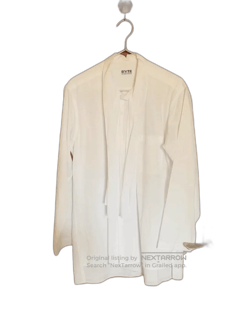 Yohji Yamamoto Yohji Yamamoto White Long Sleeve Shirt Size US L / EU 52-54 / 3 - 1 Thumbnail