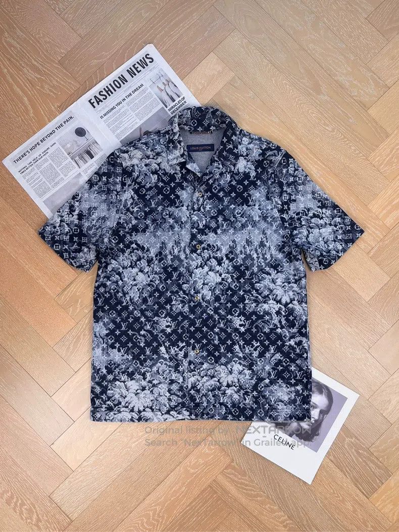 Louis Vuitton Louis Vuitton Tie-dyed Logo full printed denim casual shor Size US L / EU 52-54 / 3 - 1 Thumbnail