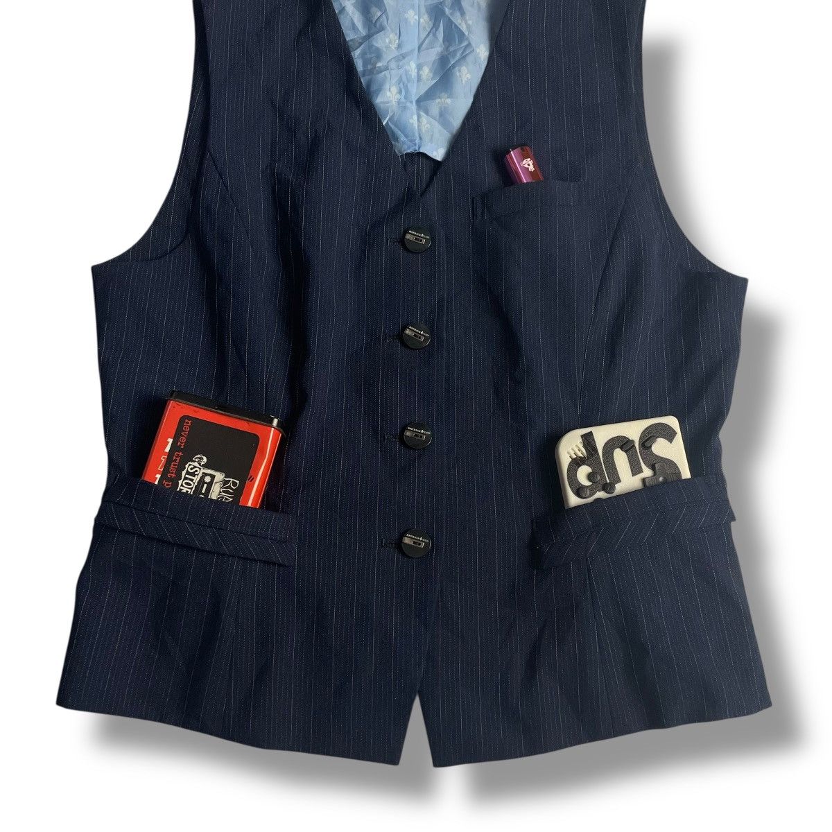 Patrick Cox PATRICK COX STRIPES BUTTON UP VEST Size US S / EU 44-46 / 1 - 4 Thumbnail