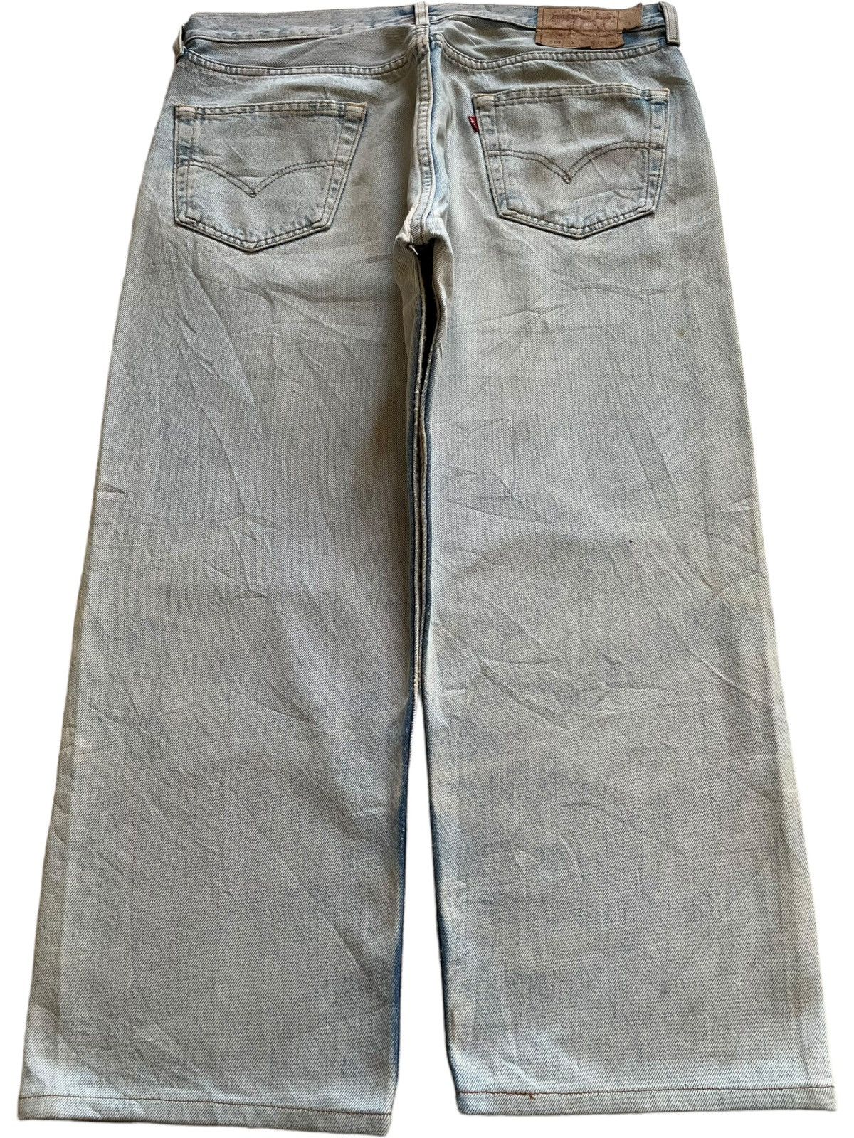 Levi's × Levi's Vintage Clothing SALES🔥Vintage 90s Levis 501 Light Wash Ripped Baggy Jeans Size US 35 - 2 Thumbnail