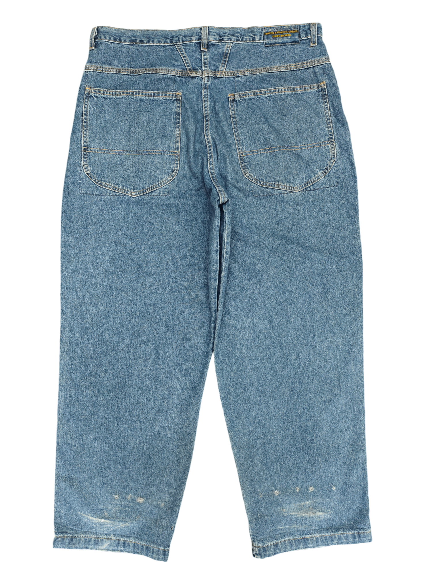 Marithe + Francois Girbaud Baggy Jeans MFG Made In Usa Denim Wide Leg 90s Jnco Size US 38 / EU 54 - 11 Thumbnail