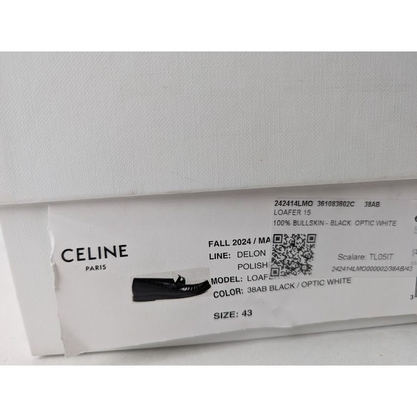 Celine o1rshd1 Loafers 15 in Black/Optic White Size US 10 / EU 43 - 22 Thumbnail
