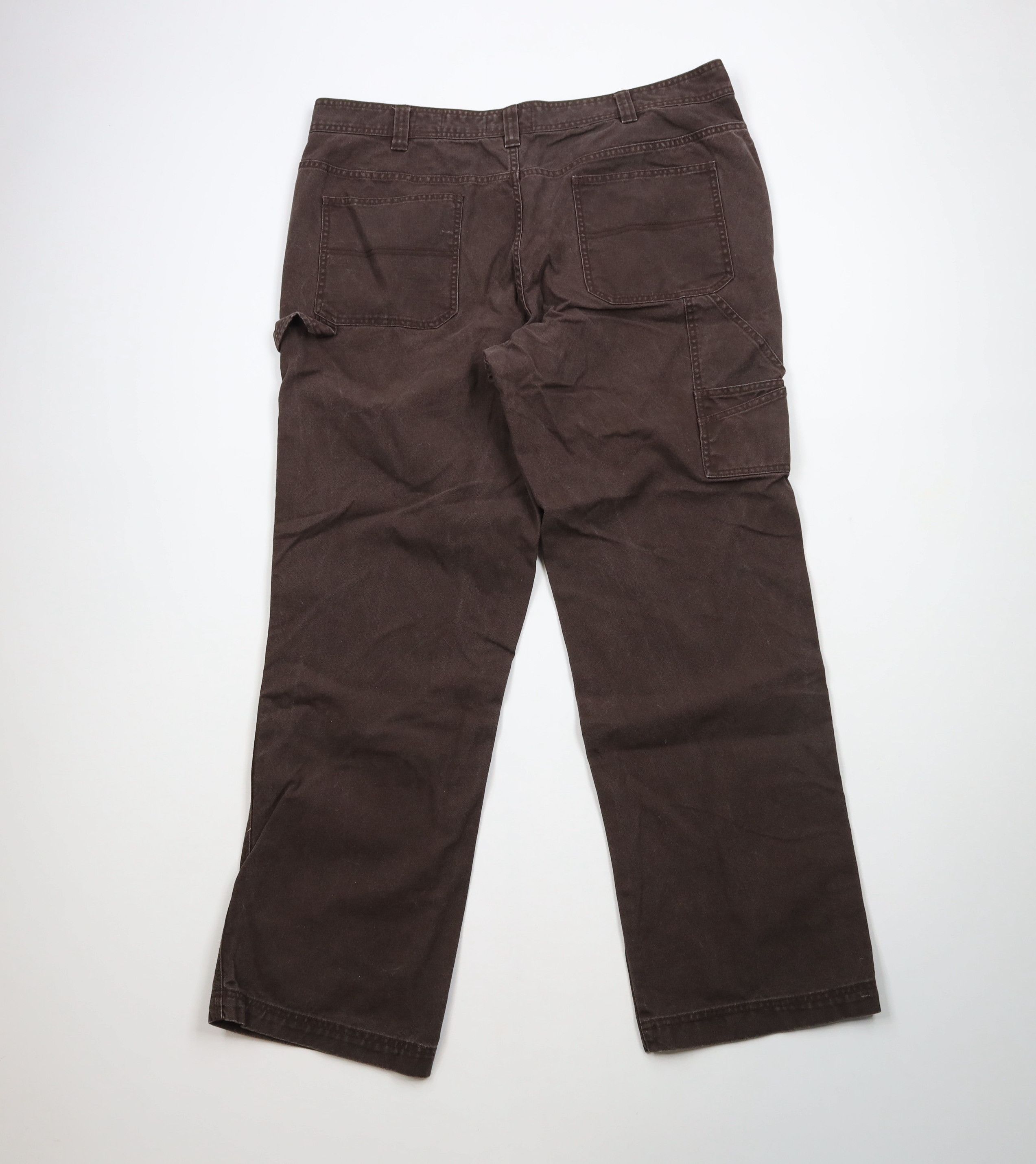 Vintage Vintage Y2K Streetwear Wide Leg Canvas Dungaree Pants Brown Size US 42 / EU 58 - 10 Thumbnail