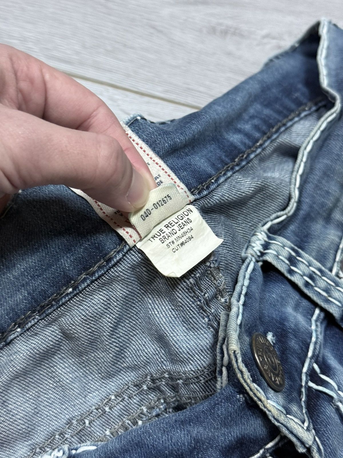 True Religion True Religion horse shoe stitched USA jackson distress jeans Size US 38 / EU 54 - 11 Thumbnail