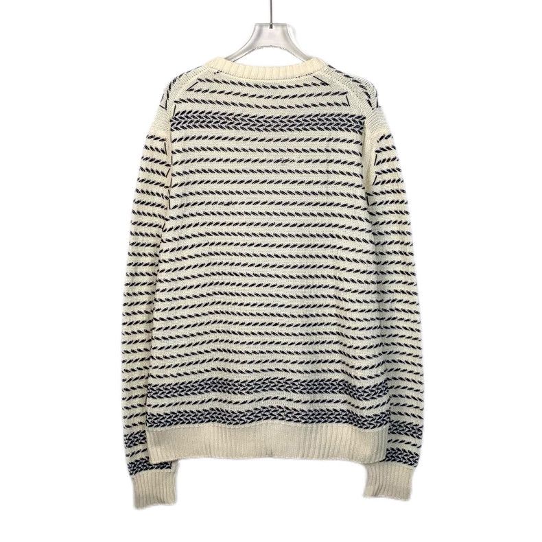 Dior Dior Color-blocking oblique stripe cotton round-neck long-s Size US L / EU 52-54 / 3 - 2 Thumbnail