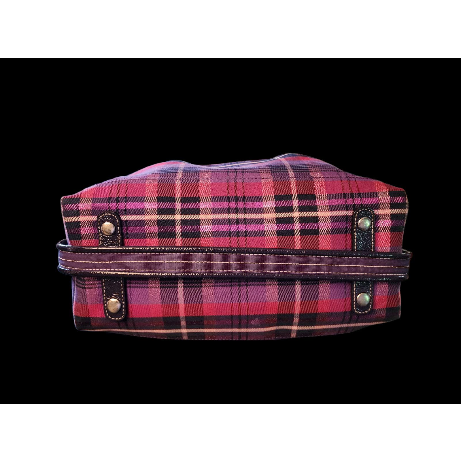 Coach Rare Find Coach Poppy Plaid purple pink metallic handbag Size ONE SIZE - 5 Thumbnail