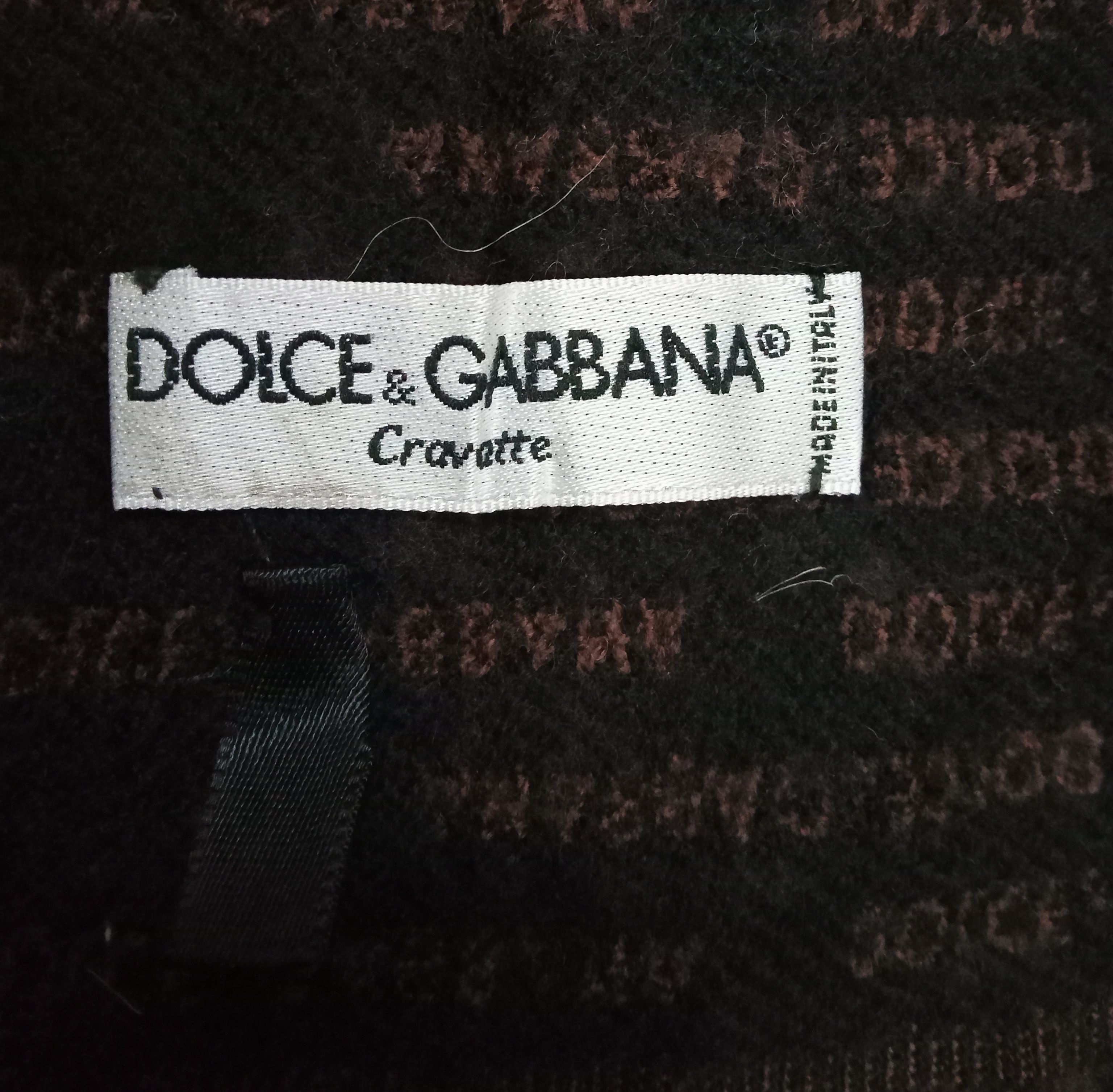Dolce & Gabbana Dolce & Gabbana Cravette Spell Out Wool Neck Scarf Size ONE SIZE - 2 Thumbnail