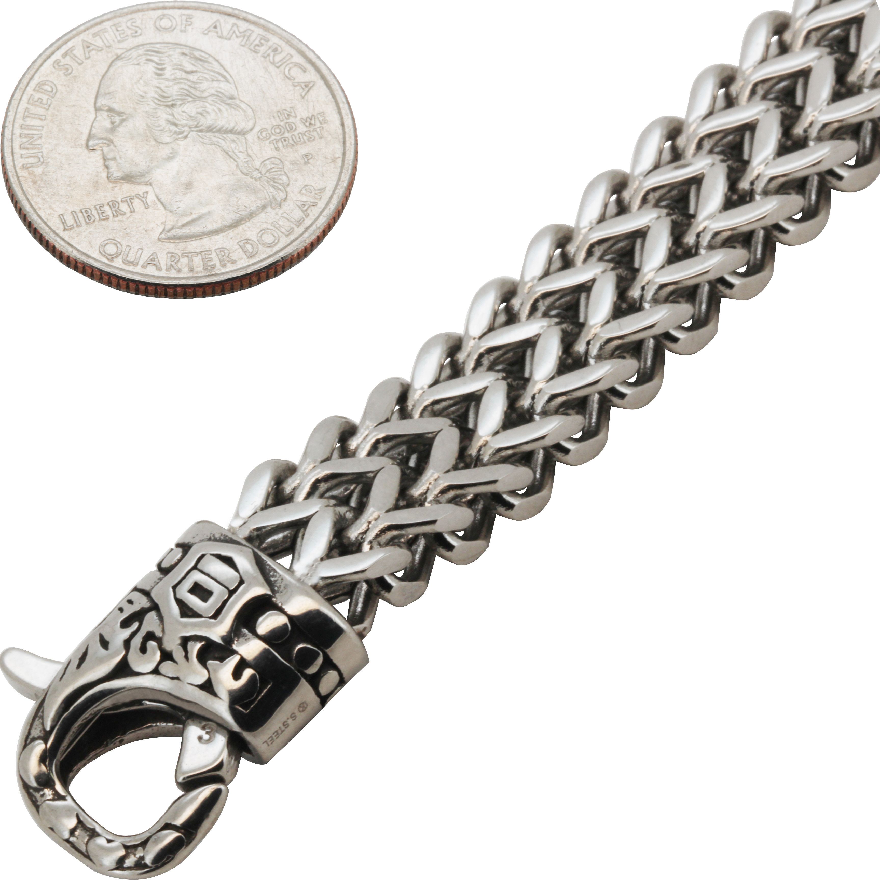 Other 316L Stainless Steel 12mm Double Row Franco Bracelet 8.5” Size ONE SIZE - 2 Thumbnail