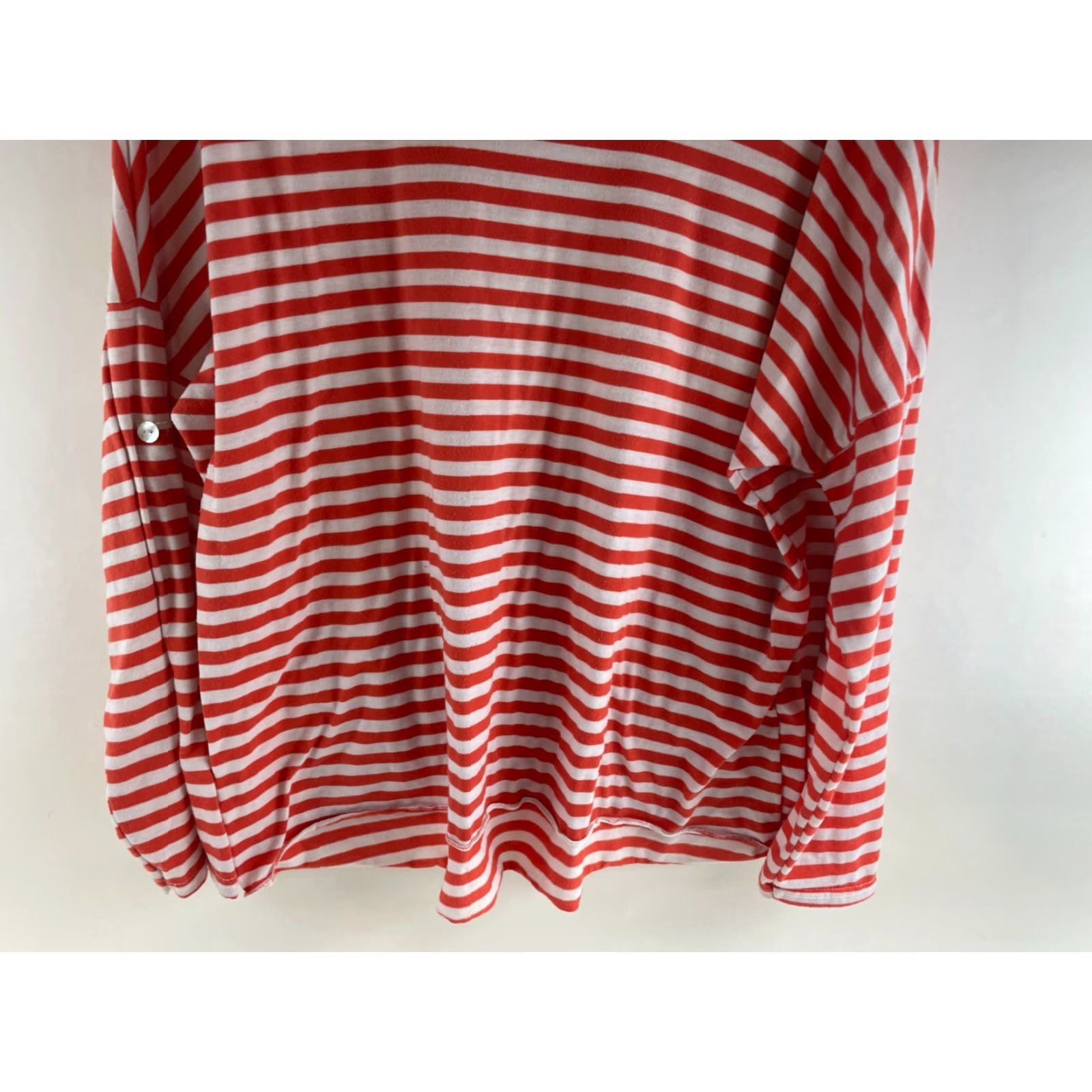 Vintage Arianna by Howard's Shirt Women's Striped Boat Neck T-Shirt Coral White XL Large Red Navy? Size XL / US 12-14 / IT 48-50 - 4 Thumbnail