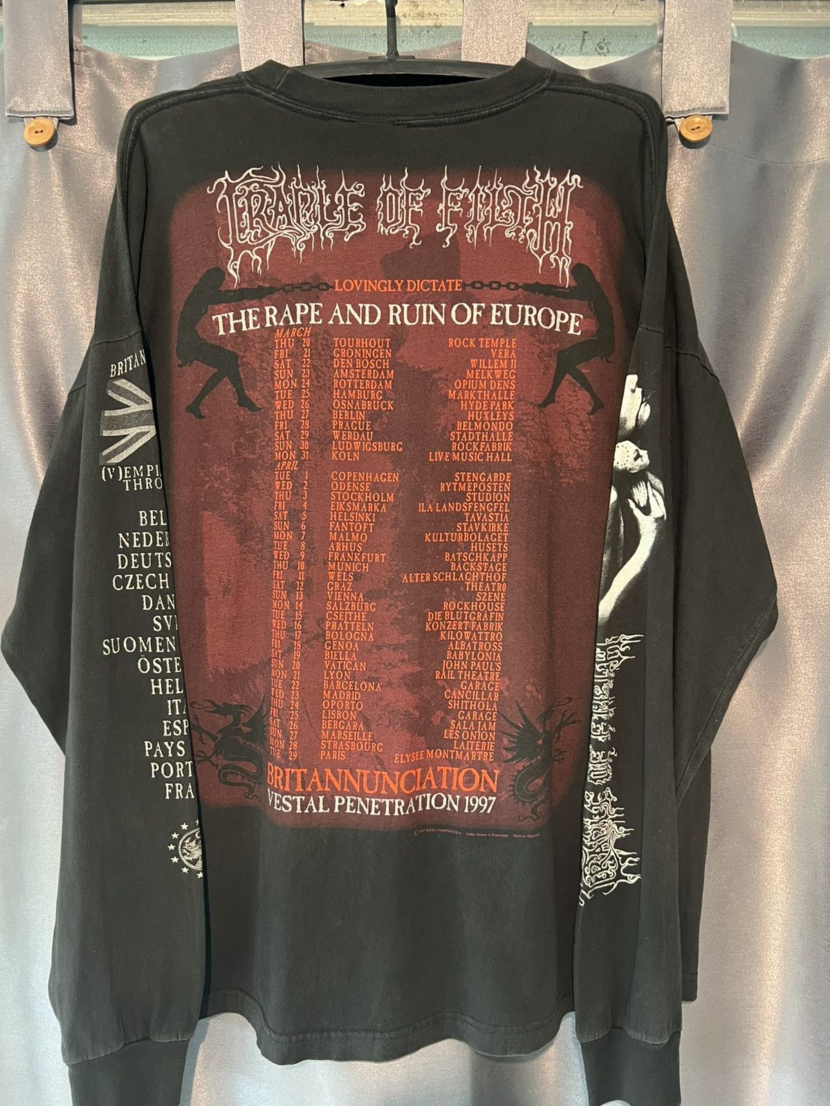 Vintage Vintage [ Cradle Of Filth Tour 1997’s ] Size US XL / EU 56 / 4 - 2 Thumbnail