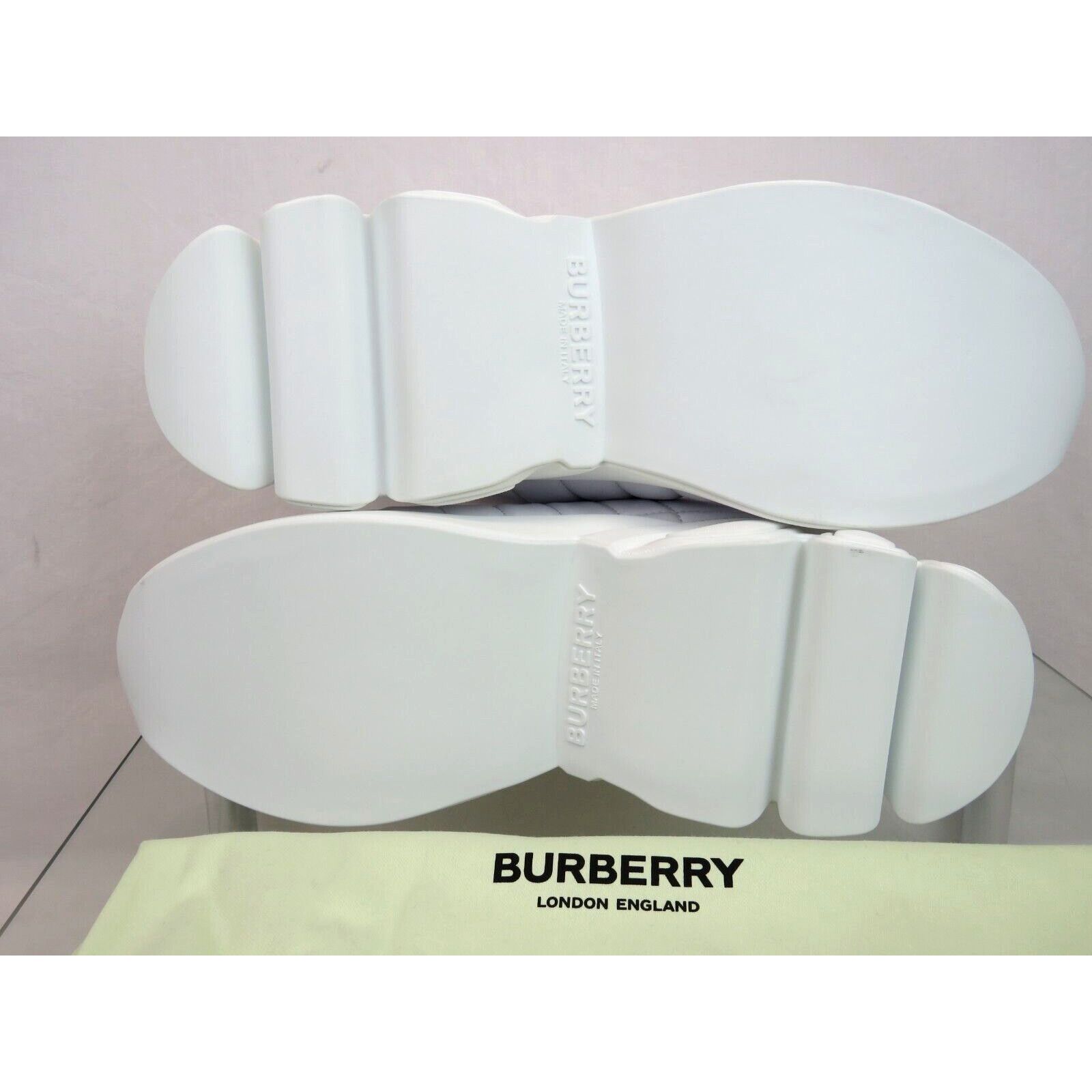 Burberry AXBURTON WHITE CHECK QUILTED LEATHER LOGO SNEAKERS 9 US 42 Size US 9 / EU 42 - 14 Thumbnail