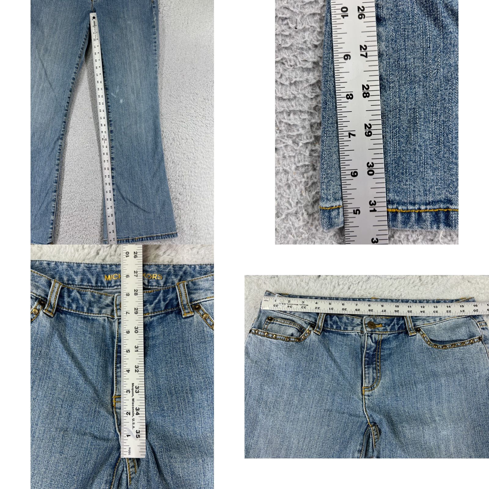 Michael Kors VINTAGE Michael Kors Jeans Womens Size 10 Bootcut Denim Light Wash Cotton Spandex 90s, American Female Size 32" / US 10 / IT 46 - 8 Thumbnail