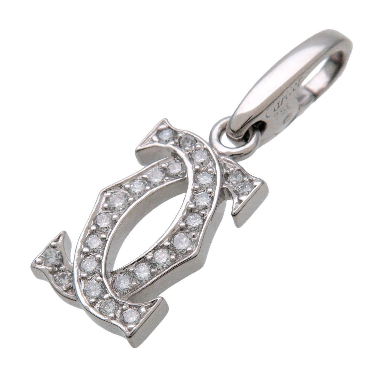 Cartier Cartier 2C Diamond 18K White Gold Charm Silver Size ONE SIZE - 1 Thumbnail