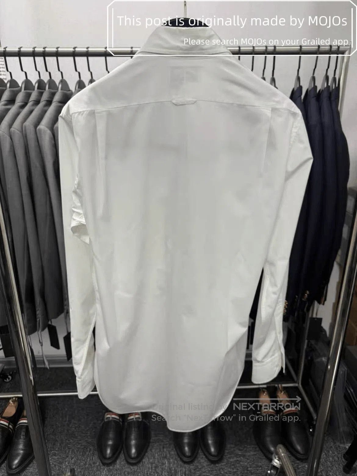 Thom Browne Sz 3 Thom Browne Front Triple Stripe White Shirt. Size US L / EU 52-54 / 3 - 2 Thumbnail