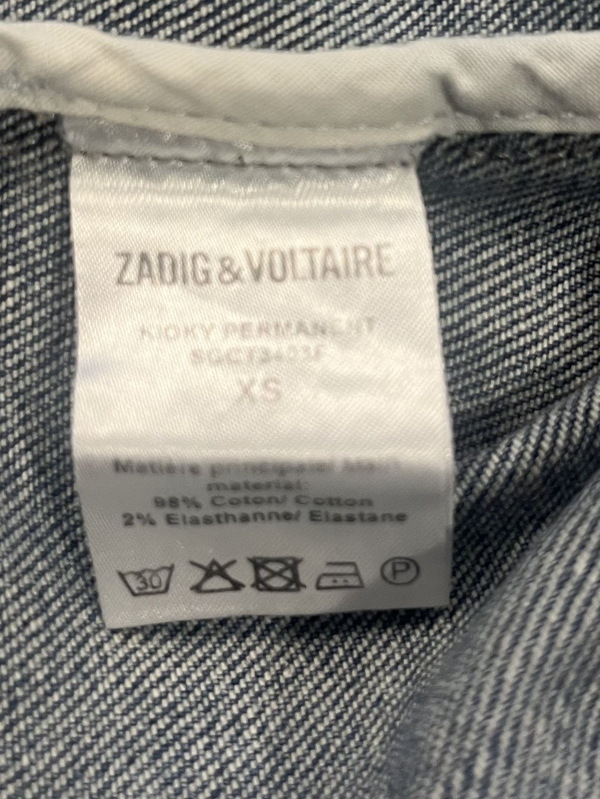 Zadig & Voltaire Zadig & Voltaire Kioky Denim Jacket XS Size XS / US 0-2 / IT 36-38 - 4 Thumbnail