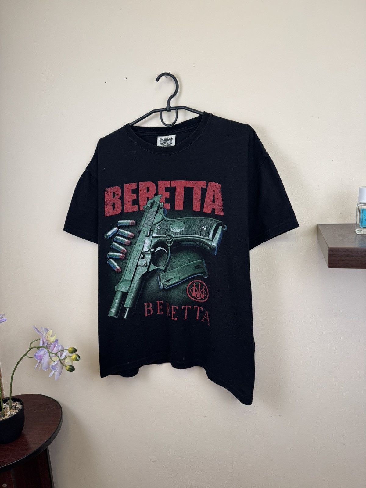 Japanese Brand Vintage Y2K Beretta Gun T-Shirt Gun Art RARE Streetwear Size US XXL / EU 58 / 5 - 3 Thumbnail