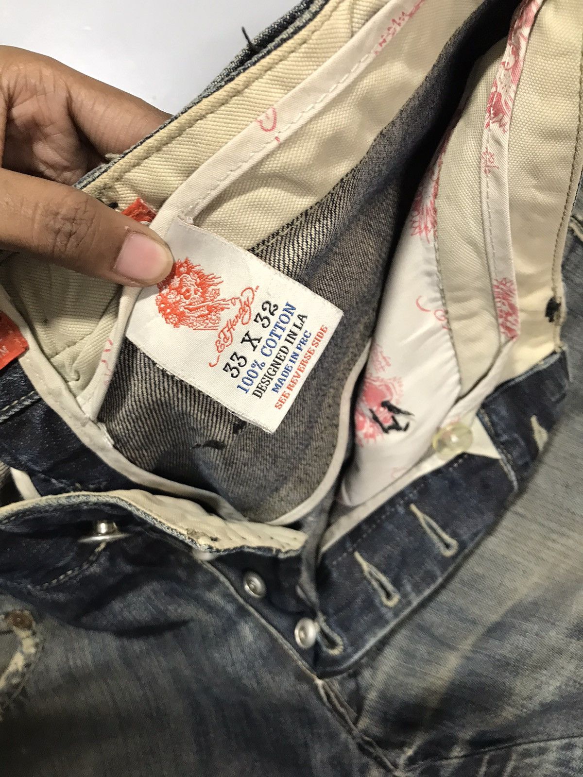 Ed Hardy Vintage Ed hardy damaged denim Size US 34 / EU 50 - 8 Thumbnail