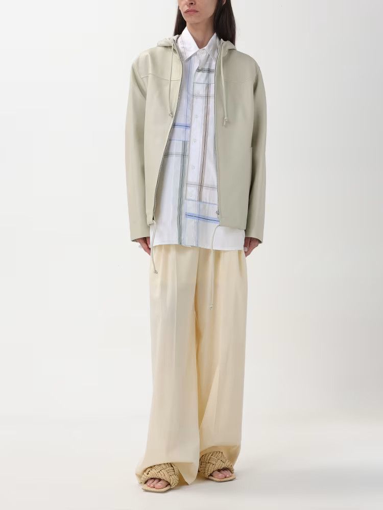 Bottega Veneta o1s22i1n0425 Leather Jacket in Light Beige Size M / US 6-8 / IT 42-44 - 2 Thumbnail