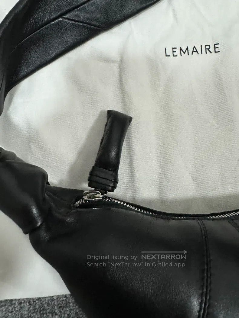 Lemaire LEMAIRE Small Black Lamb Leather Horn Bag Size ONE SIZE - 4 Thumbnail
