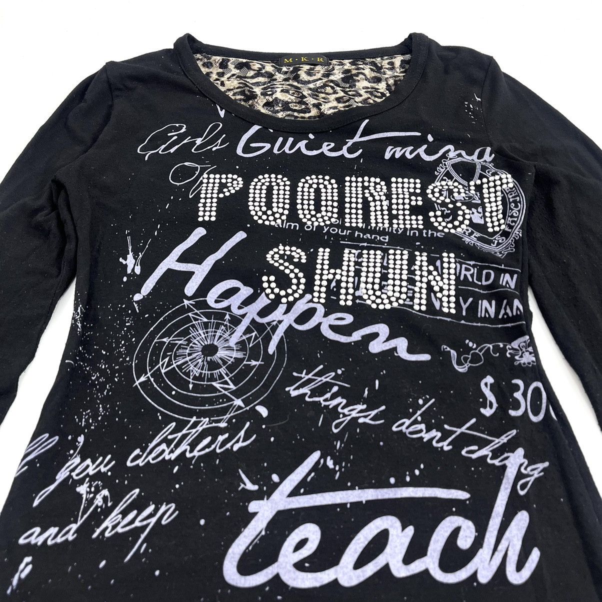 If Six Was Nine × Japanese Brand × Le Grande Bleu (L.G.B.) 2000s MKR Studded Leopard Poem Punk Lgb Style Longsleeve Size US M / EU 48-50 / 2 - 5 Thumbnail