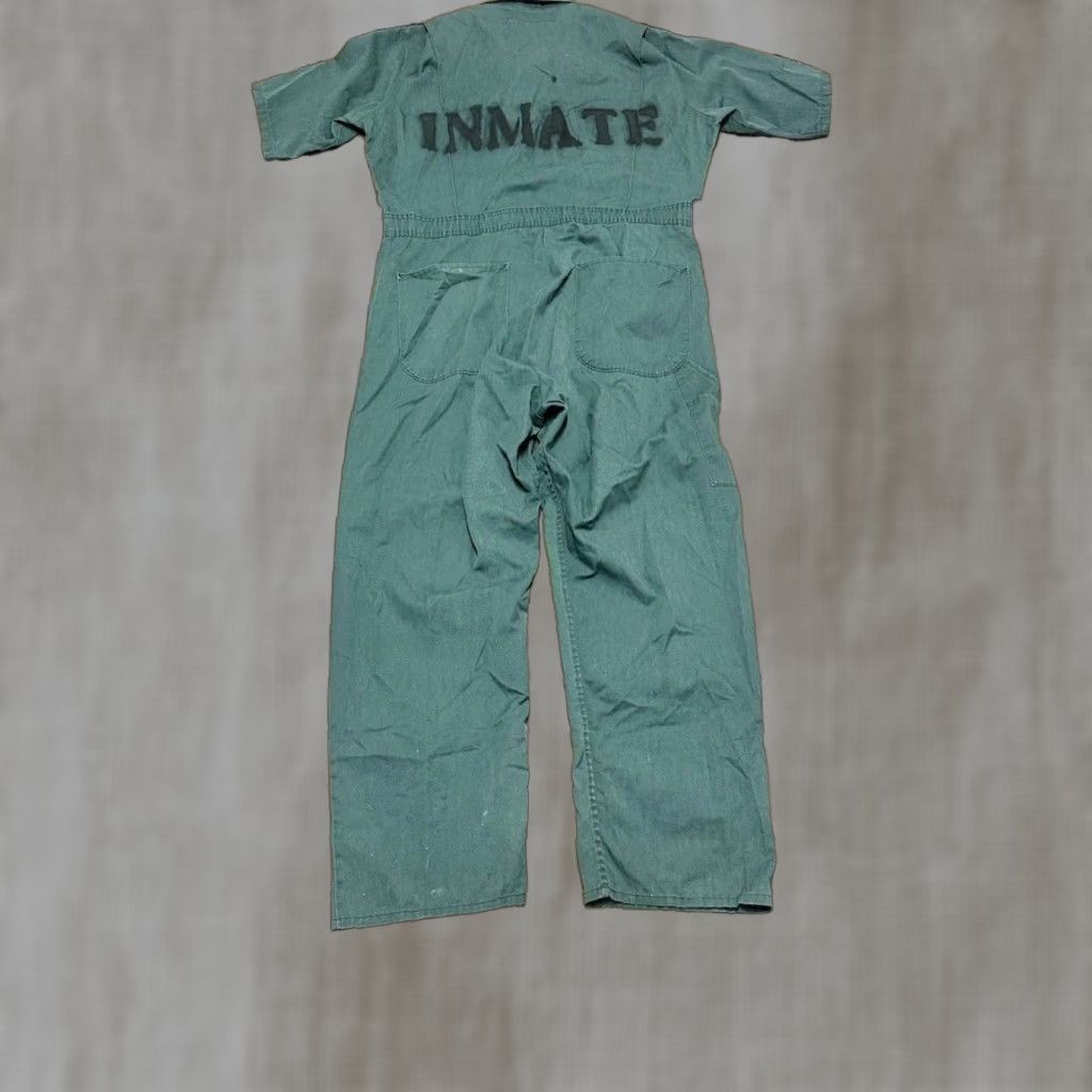 Red Kap VINTAGE Jail Green Jumpsuit Prison Inmate Prisoner Sz 44 Red ...