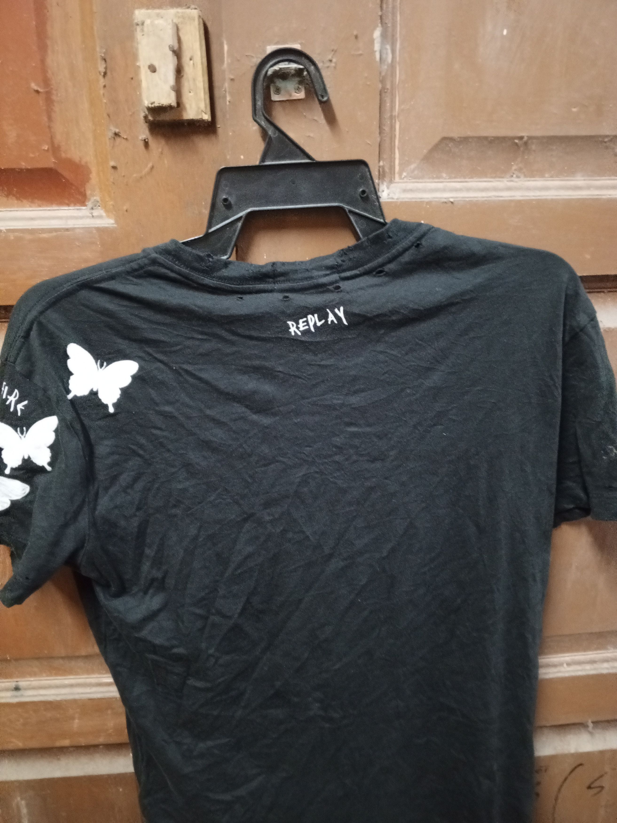 Replay Reply butterflies black tee Size S / US 4 / IT 40 - 2 Thumbnail