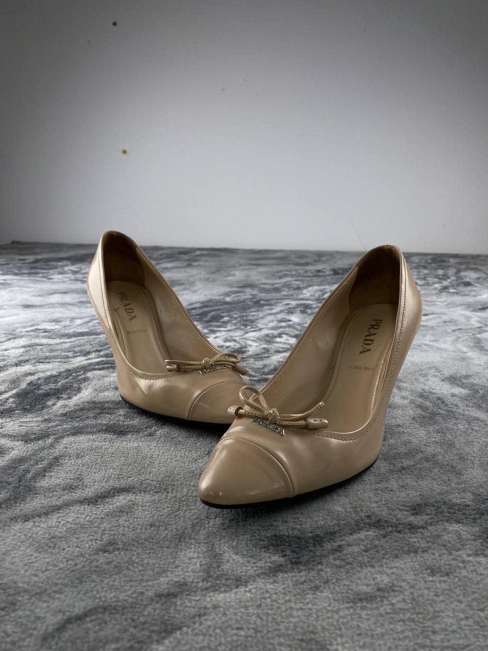 Prada Prada Leather Heels Women Size 36 Beige Size US 6 / IT 36 - 3 Thumbnail