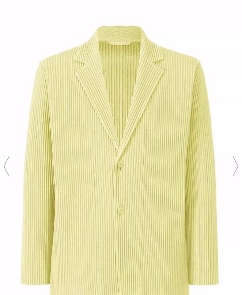 Issey Miyake Issey Miyake size:1 Yellow pleated cardigan coat Size XS / US 0-2 / IT 36-38 - 1 Thumbnail