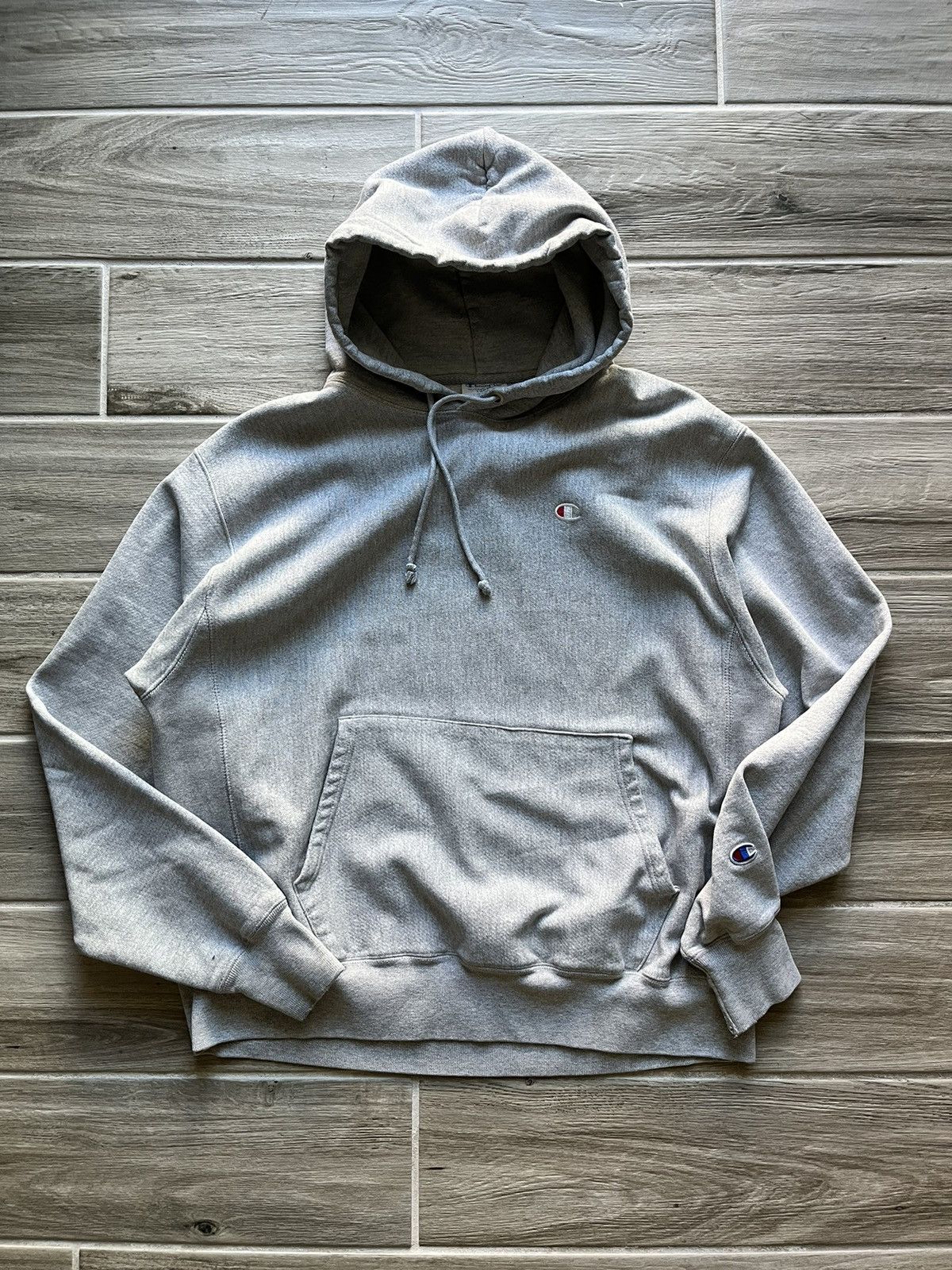 Champion Streetwear Vintage Vintage Champion Reverse Weave Gray Hoodie Sweatshirt Size L Grailed