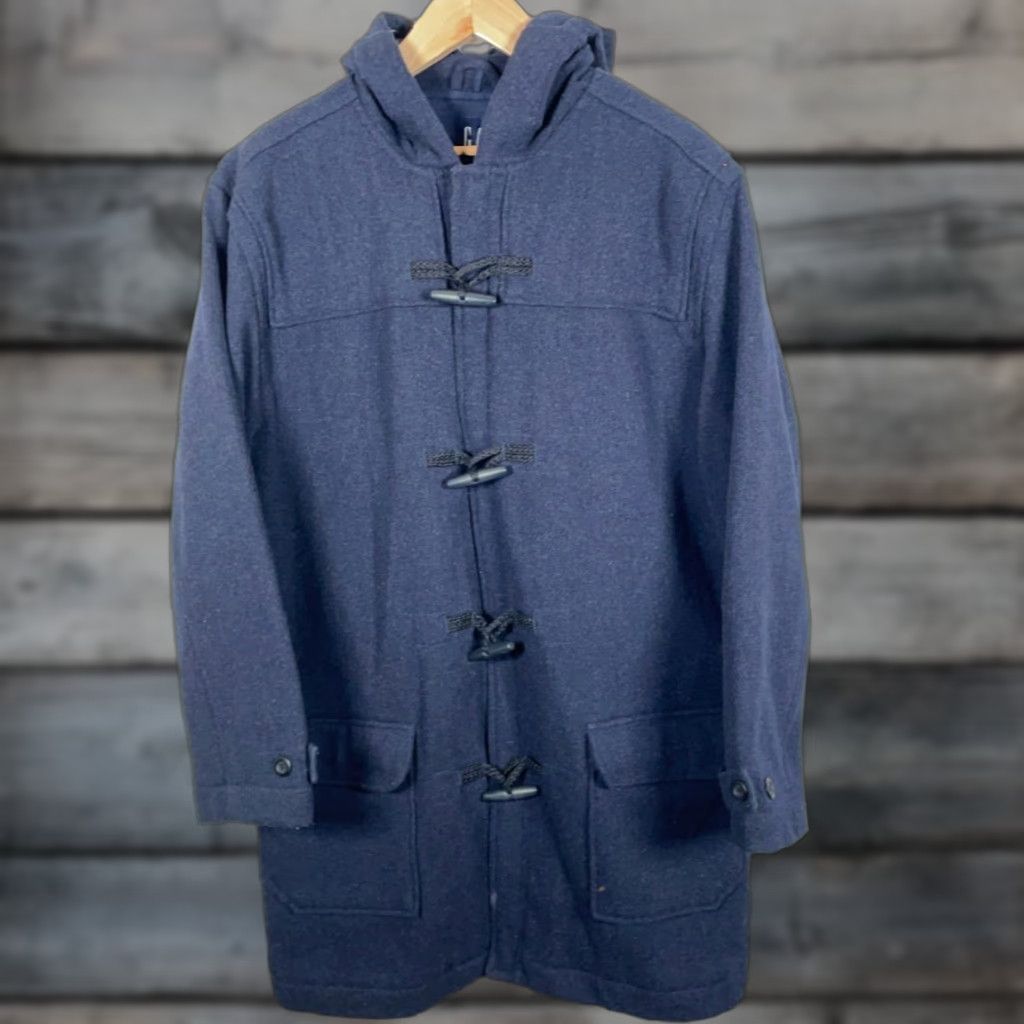 Gap GAP Wool Duffle Coat Men’s XL Dark Blue Heavyweight Overcoat Size US XL / EU 56 / 4 - 1 Thumbnail