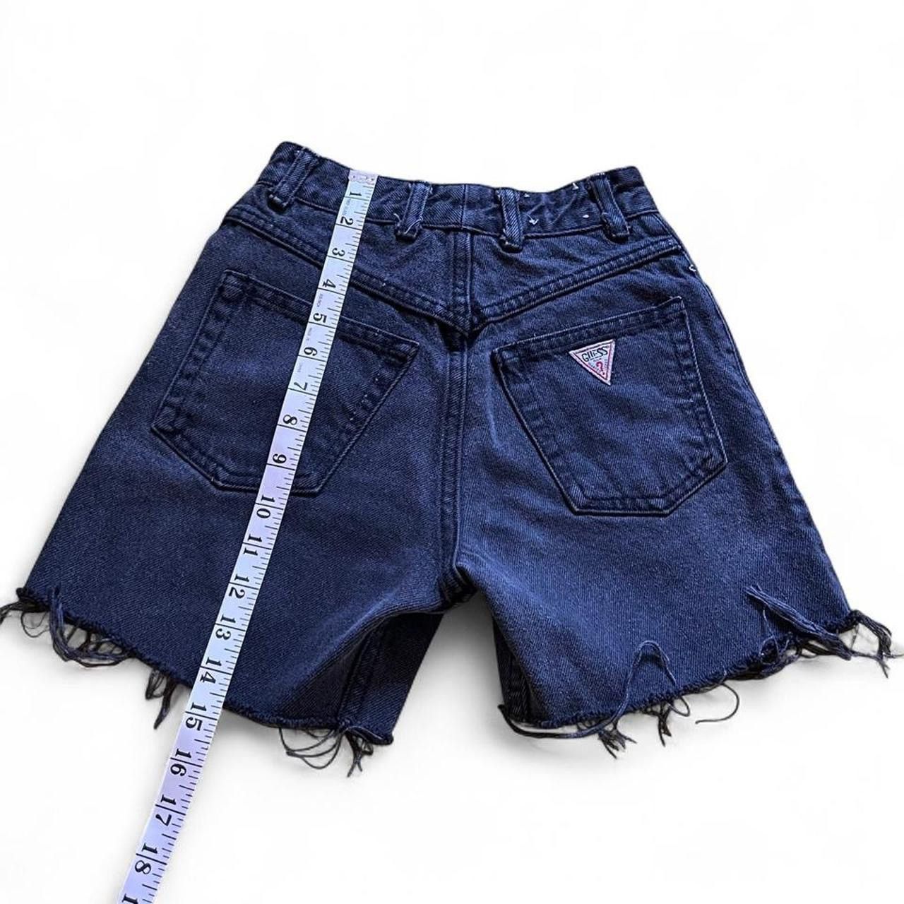 Guess GUESS by MARCIANO • VINTAGE USA MADE BLACK HIGH WAIST SHORTS Size 22" - 5 Thumbnail