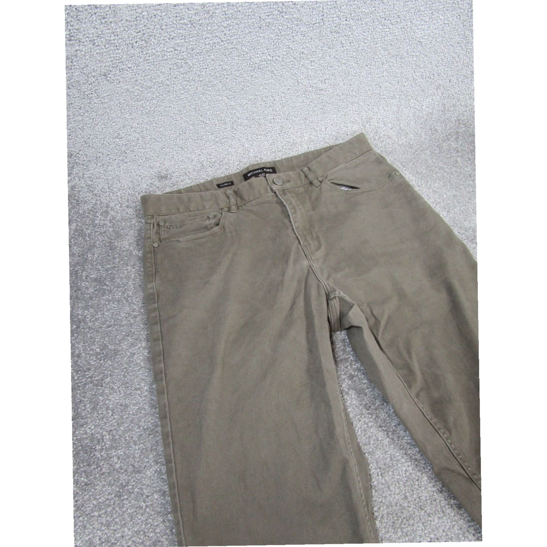 Michael Kors Michael Kors Mens 30 Taupe Brown Chinos Pants Tailored Fit 30X31 Size US 30 / EU 46 - 2 Thumbnail