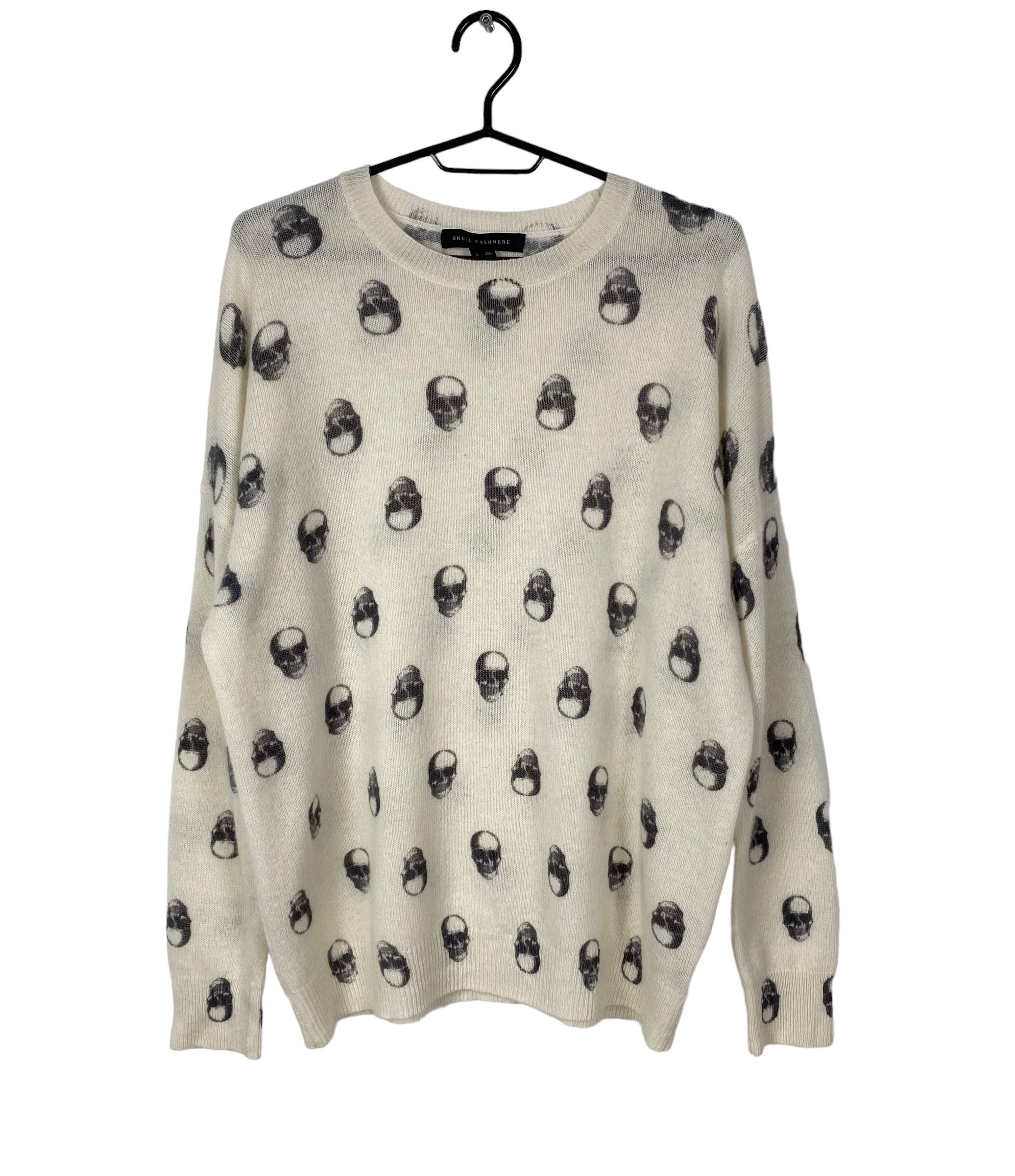 Designer skull cashmere printed sweater large Size L / US 10 / IT 46 - 6 Thumbnail
