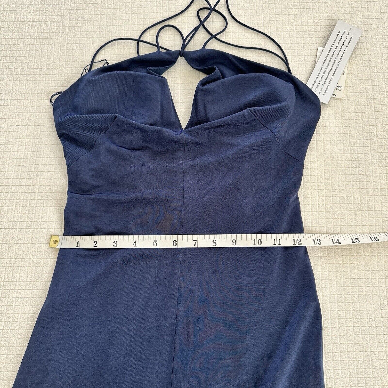 Other Aidan Mattox Navy Halter Cutout Formal Dress Size US2 NWT Size XS / US 0-2 / IT 36-38 - 9 Thumbnail
