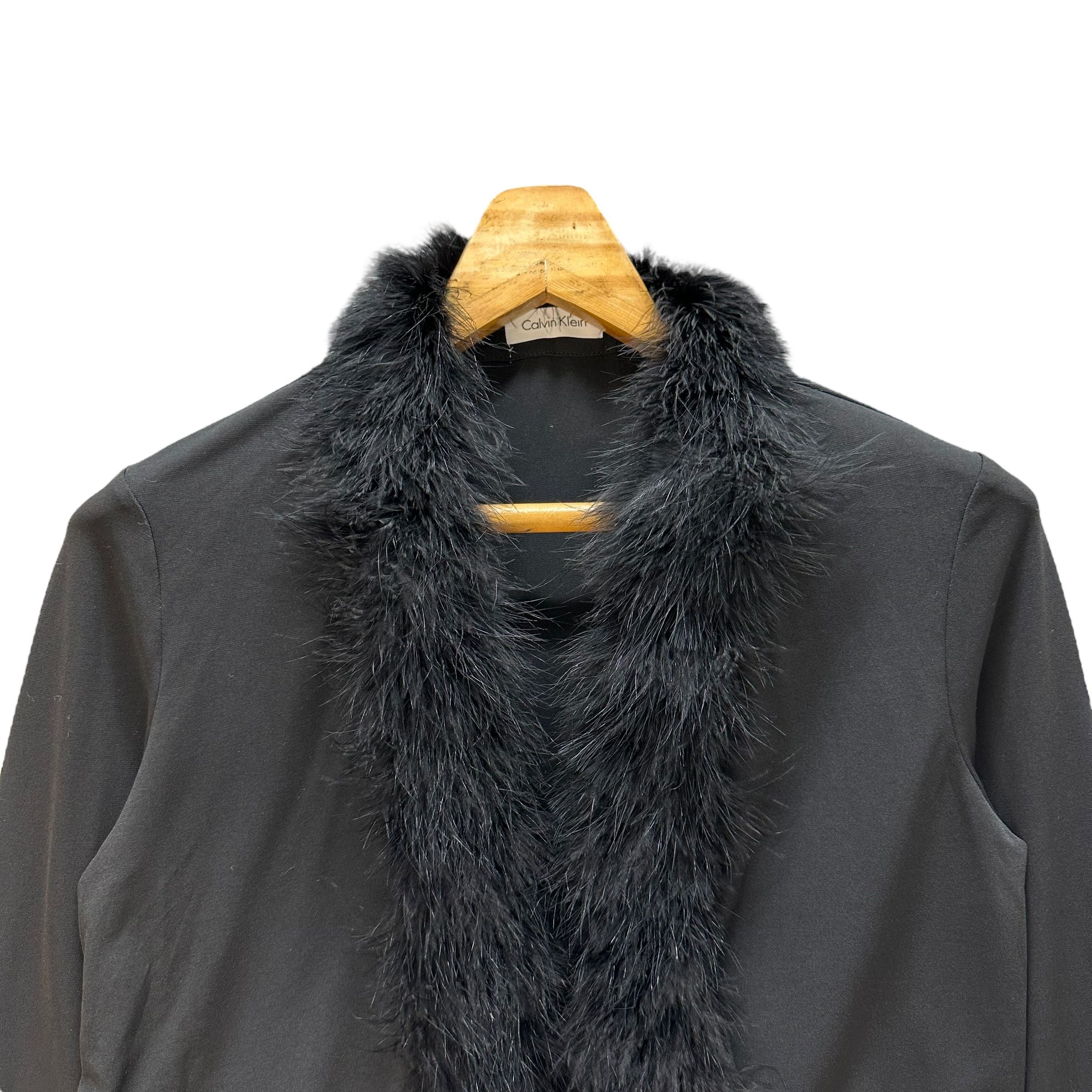 Calvin Klein CALVIN KLEIN Fur Crop Cardigan Jacket #95-1459 Size M / US 6-8 / IT 42-44 - 5 Thumbnail