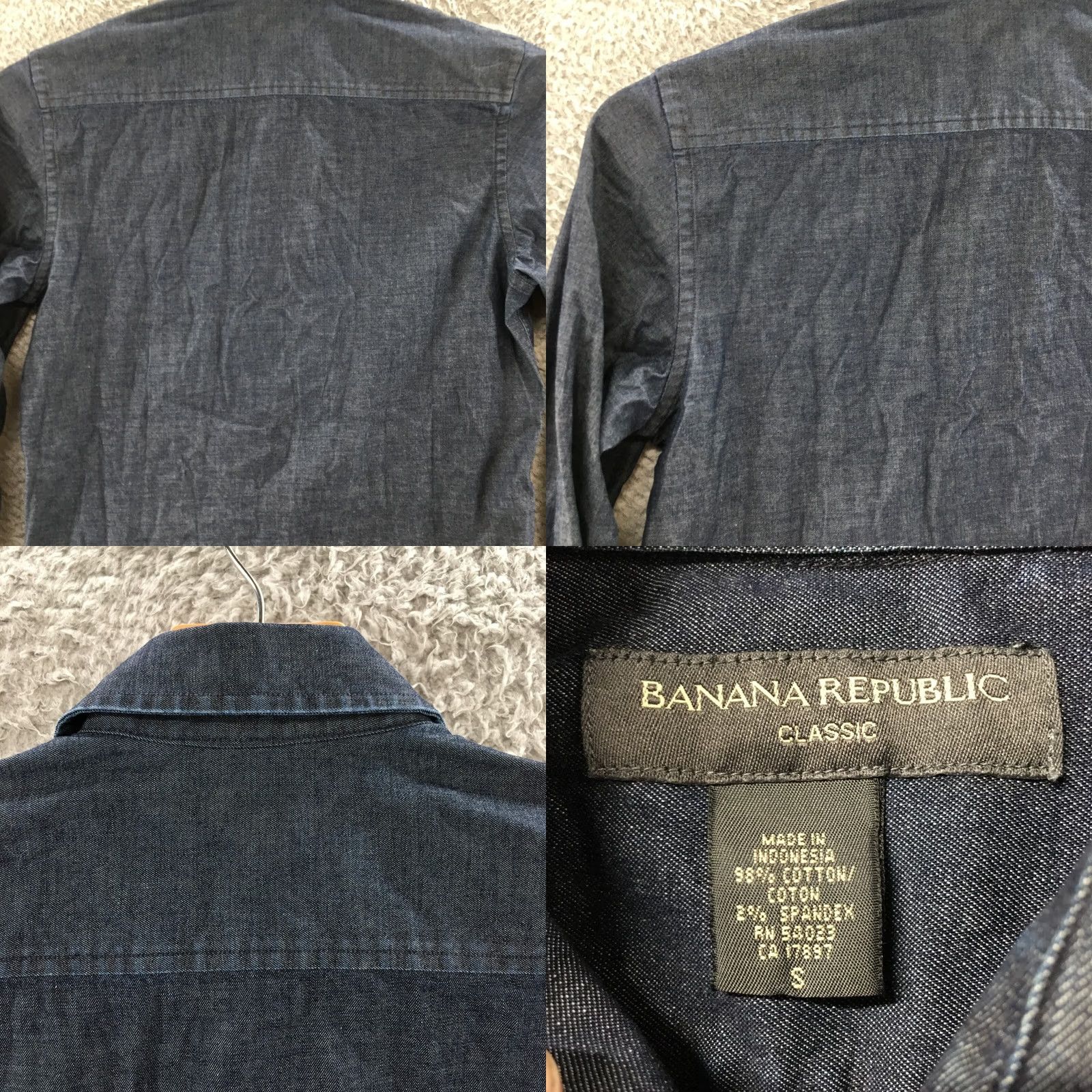 Banana Republic Banana Republic Shirt Mens S Gray Cotton Blend Classic Fit Button Up Size US S / EU 44-46 / 1 - 8 Thumbnail