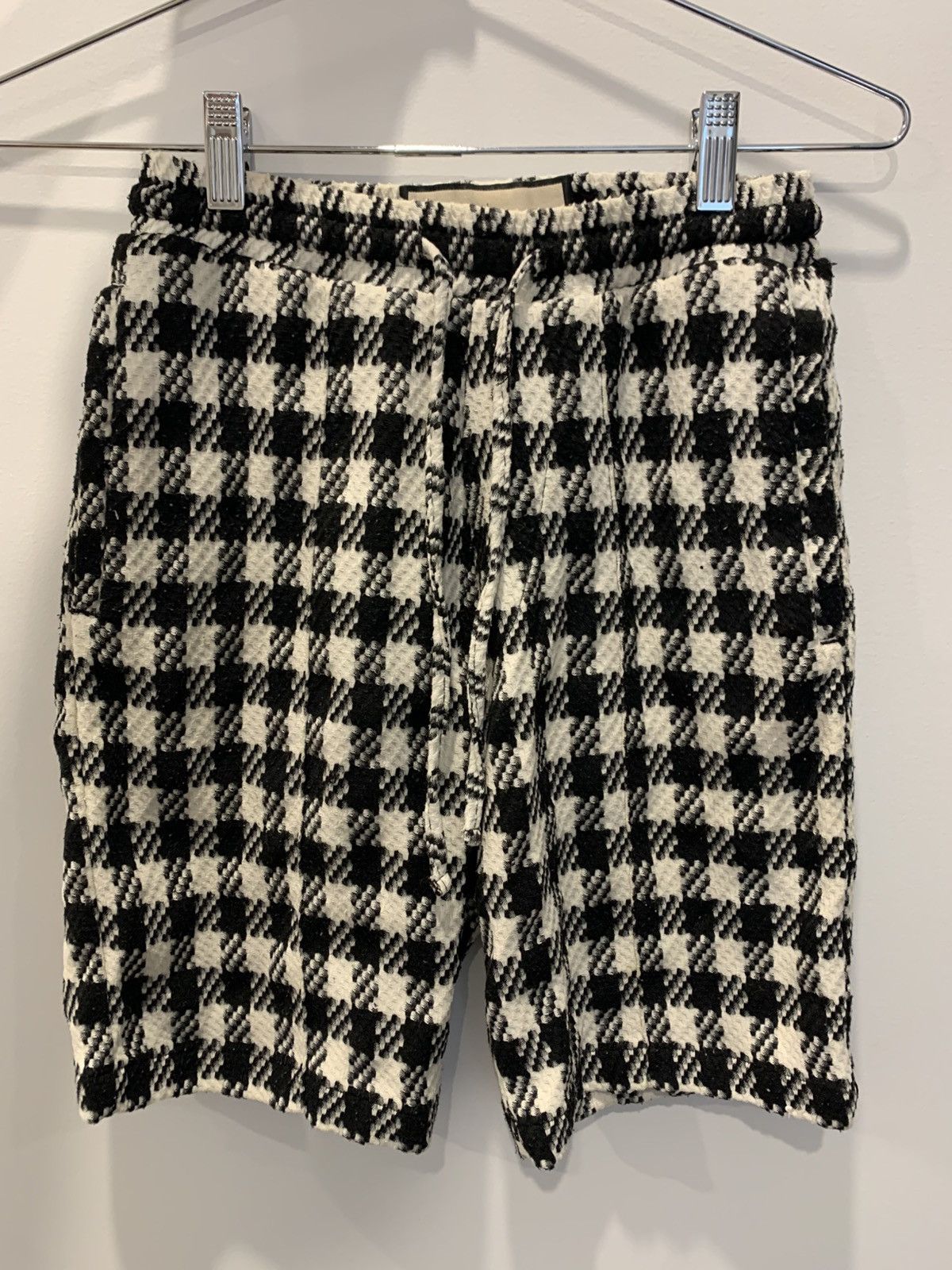 Prevu Prevu black and white houndstooth weave shorts Size US 28 / EU 44 - 1 Thumbnail
