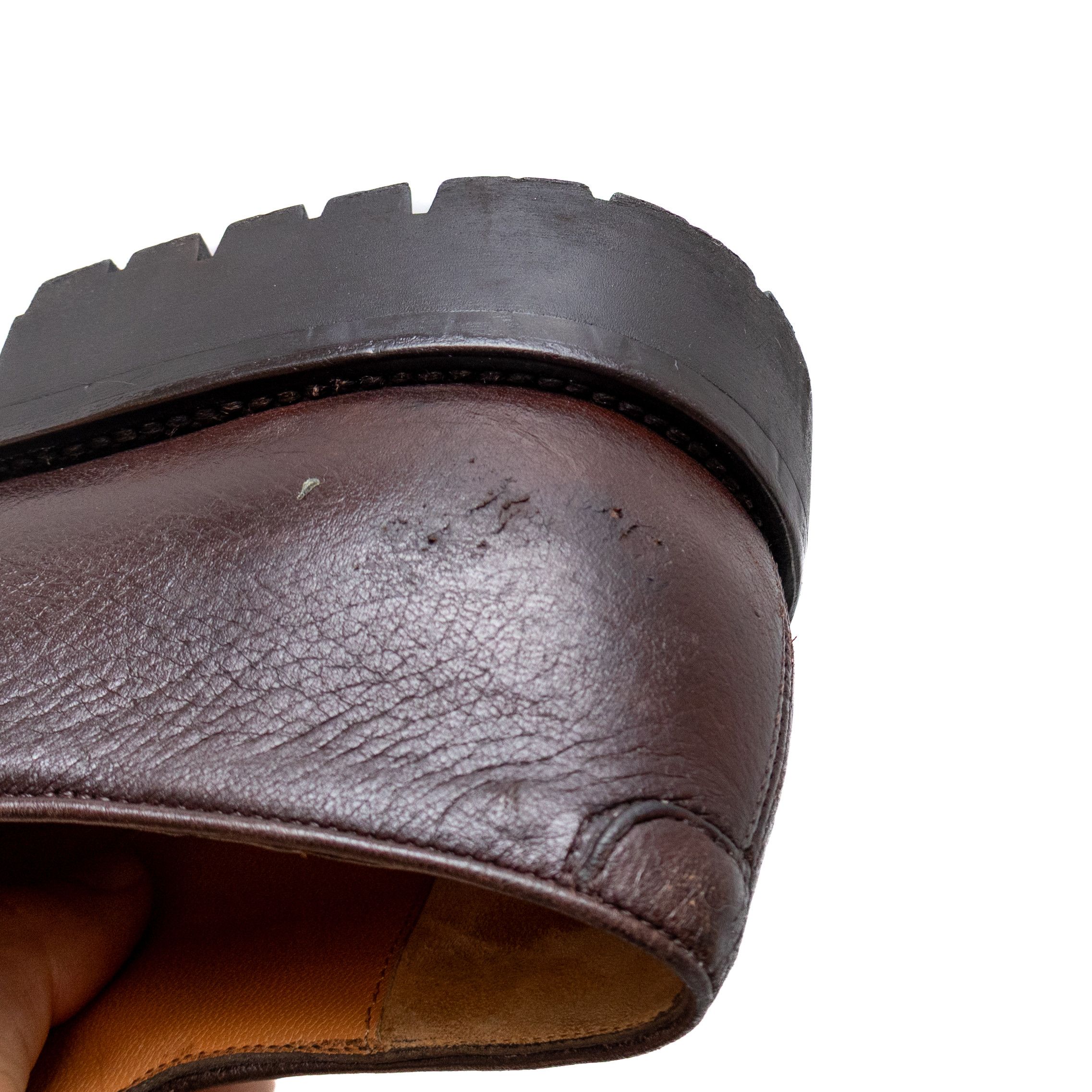 Salvatore Ferragamo Salvatore Ferragamo Brown Leather Derby Shoes US 9D Lug Sole Size US 9 / EU 42 - 11 Thumbnail
